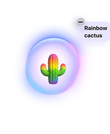 En Genmoji-figur laget med Apple Intelligence