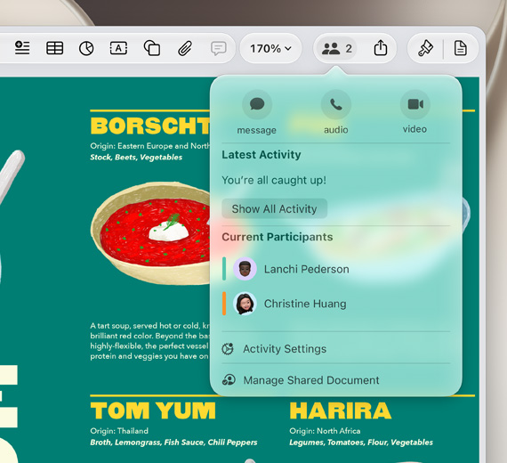 Képernyőfotó egy projekten történő közös munkáról
