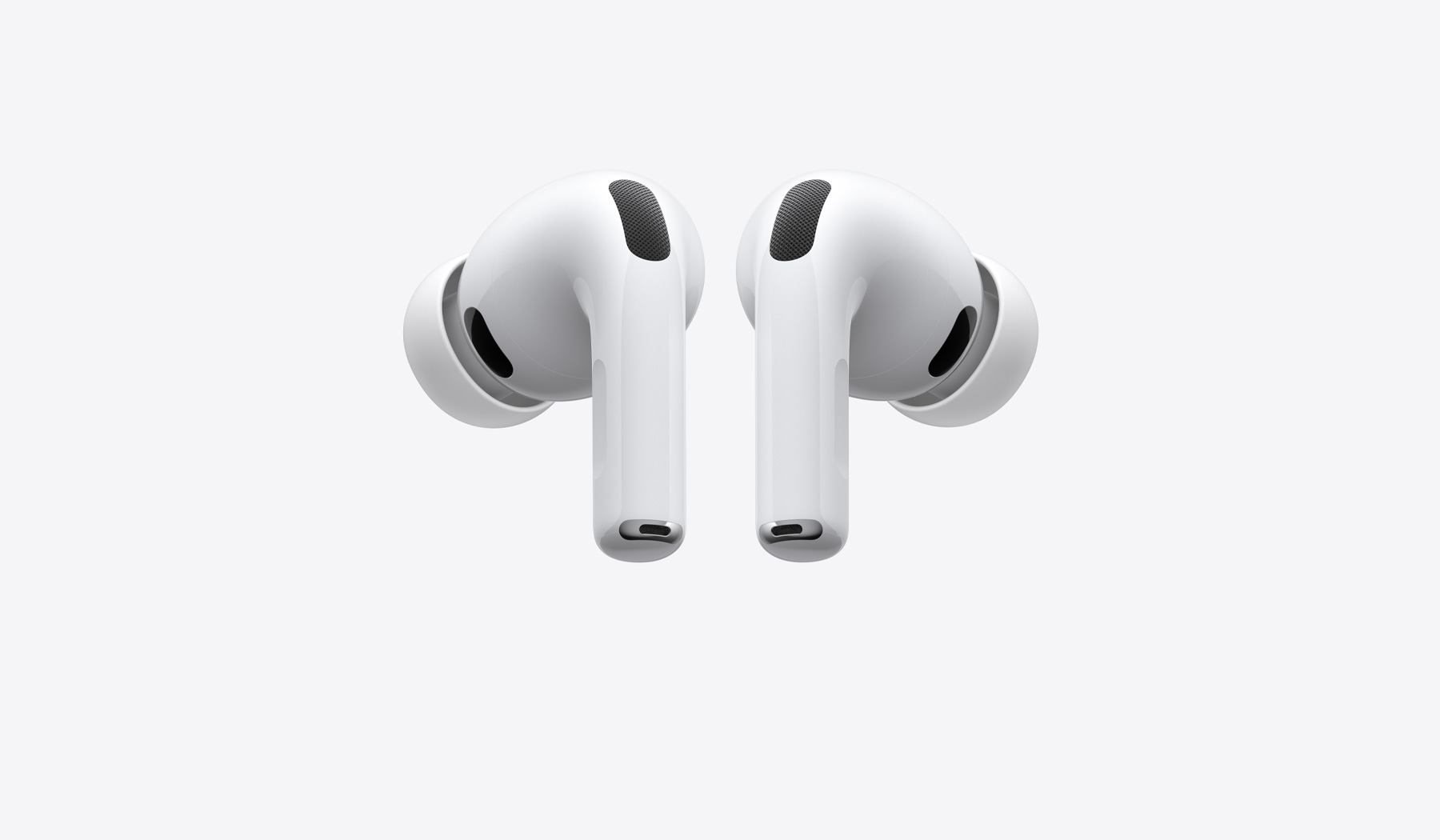 AirPods Pro 3, vasen ja oikea langaton kuuloke, valkoinen väri, silikonitulpat